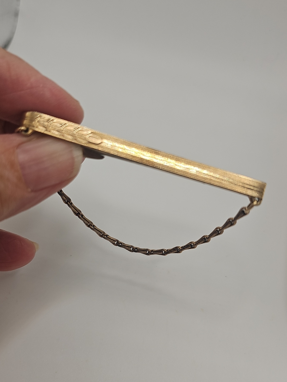 1940 Hickok 12k GF Mens Tie Bar With Chai